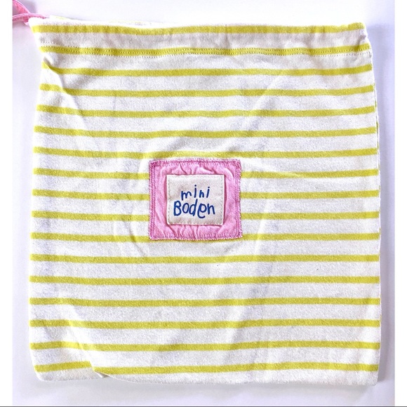 Mini Boden Striped Drawstring Bags - Picture 2 of 7